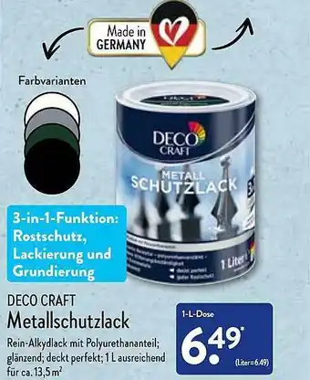 Aldi Nord Deco craft metallschutzlack Angebot