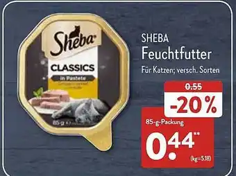 Aldi Nord Sheba feuchtfutter Angebot