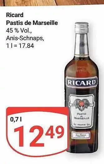 Globus Ricard pastis de marseille Angebot