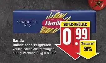 Scheck-in-Center Barilla italienische teigwaren Angebot