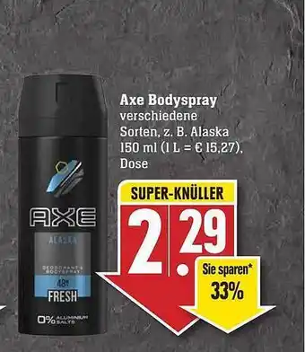 Scheck-in-Center Axe bodyspray Angebot