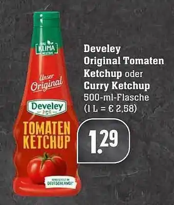 Scheck-in-Center Develey original tomaten ketchup oder curry ketchup Angebot