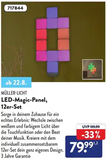 Aldi Nord Müller-Licht LED Magic Panel, 12er Set Angebot