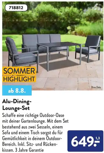 Aldi Nord Alu Dining Lounge Set Angebot