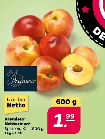 NETTO Premieur Nektarinen 600g Angebot