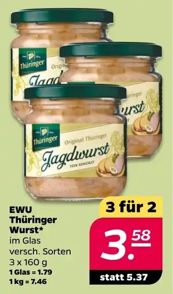 NETTO Ewu Thuringer Wurst 3*160g Angebot