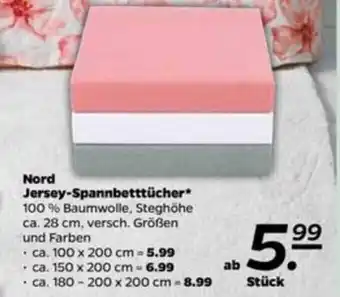 NETTO Nord Jersey Spannbetttücher Angebot