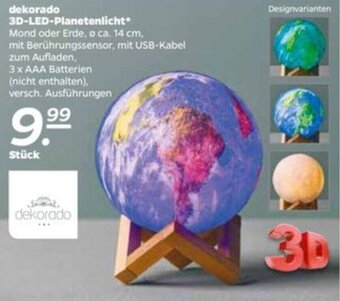 NETTO dekorado 3D LED Planetenlicht Angebot