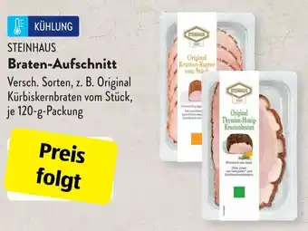 Aldi Süd Steinhaus Braten Aufschnitt 120 g Packung Angebot