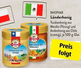 Aldi Süd Bihophar Länderhonig 500 g Glas Angebot