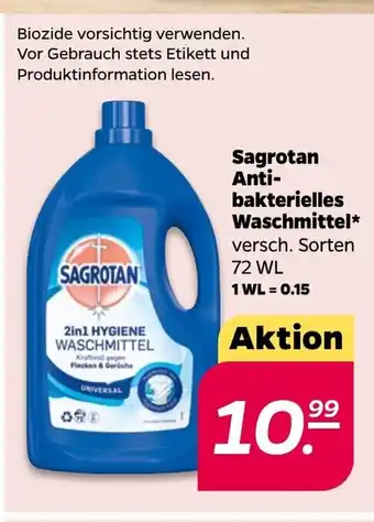 NETTO Sagrotan Antibakterielles Waschmittel 72wl Angebot