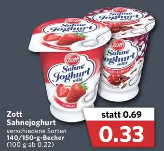 Combi Zott Sahnejoghurt 140/150g Becher Angebot