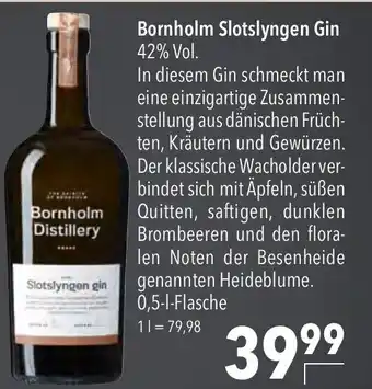 CITTI Markt Bornholm Distillery Slotslyngen Gin 0,5-l-Flasche Angebot