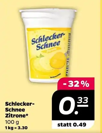 NETTO Schlecker-Schnee Zitrone 100g Angebot