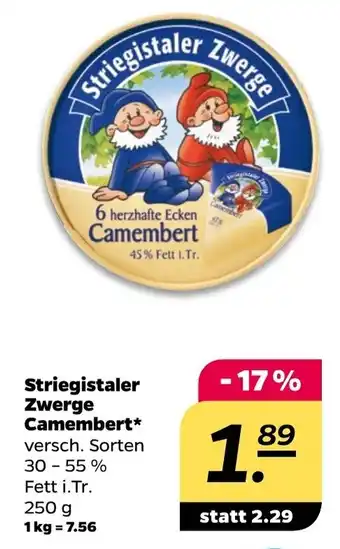 NETTO Striegistaler Zwerge Camembert 250g Angebot