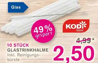 KODi Glastrinkhalme 10 Stück Angebot