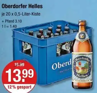 V Markt Oberdorfer Helles 20x0,5 Liter Kiste Angebot