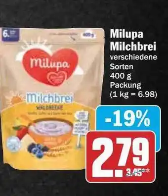 Hit Milupa milchbrei Angebot