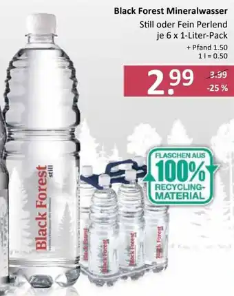 V Markt Black Forest Mineralwasser 6x1 Liter Pack Angebot