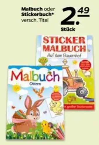 NETTO Malbuch oder Stickerbuch Angebot