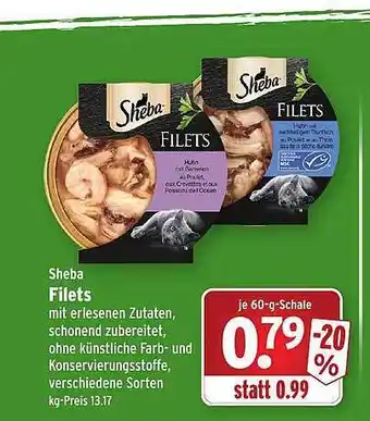 Wasgau Sheba filets Angebot