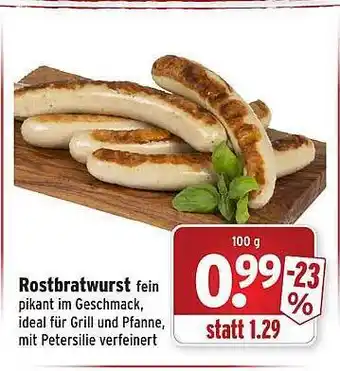 Wasgau Rostbratwurst Angebot