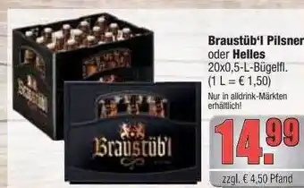 alldrink Braustüb'l pilsner oder helles Angebot