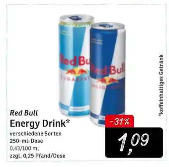 Markant Markt Red bull energy drink Angebot