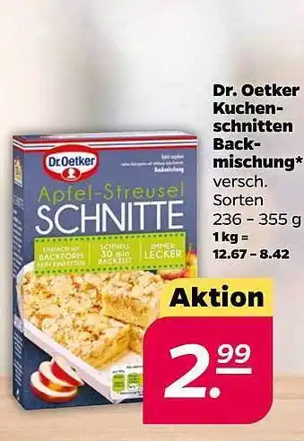 Pfennigpfeiffer Dr. oetker kuchen-schnitten backmischung Angebot