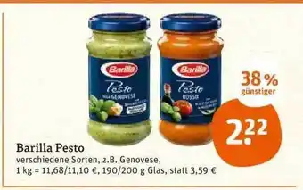 tegut Barilla pesto Angebot