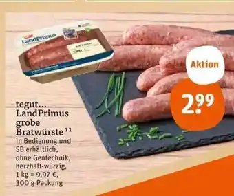 tegut Tegut landprimus grobe bratwürste Angebot