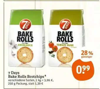 tegut 7 days bake rolls brotchips Angebot