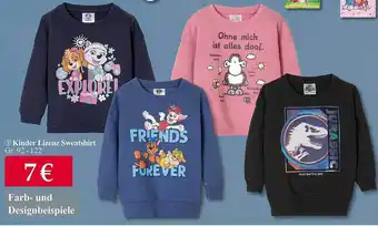 Woolworth Kinder lizenz zweatshirt farb und designbeispiele Angebot