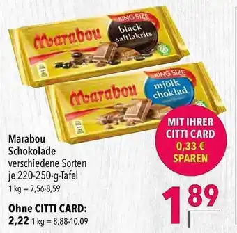 CITTI Markt Marabou schokolade Angebot