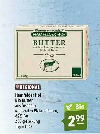 CITTI Markt Hamfelder hlf bio butter Angebot