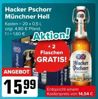 Logo Getränkemarkt Hacker Pschorr Munchner hell 20*500ml Angebot