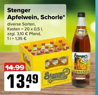 Logo Getränkemarkt Stengers Apfelwein, Schorle 20*500ml Angebot