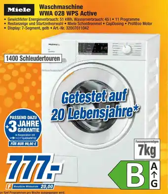 expert Techno Land Miele Waschmaschine WWA 028 WPS Active Angebot