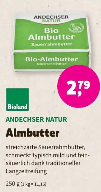 Biomarkt Andechser Natur Almbutter 250 g Angebot