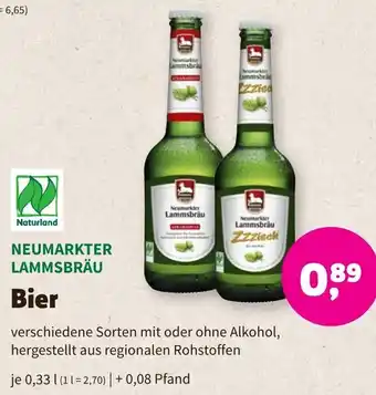 Biomarkt Neumarkter Lammsbräu Bier 0,33 L Angebot