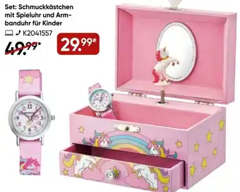 Galeria Manguun Set: Schmuckkästchen mit Spieluhr und Armbanduhr für Kinder Angebot