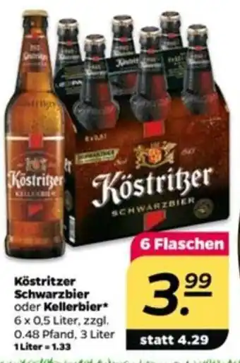 NETTO Köstritzer Schwarzbier oder Kellerbier 6 x 0,5L Angebot
