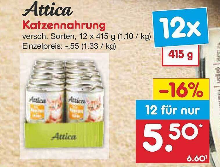 Attica katzennahrung Angebot bei Netto MarkenDiscount