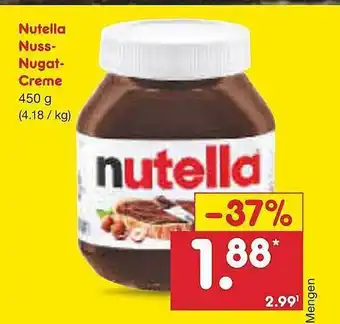 Netto Marken-Discount Nutella nuss nugatcreme Angebot