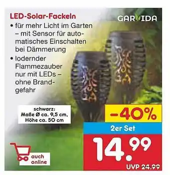 Netto Marken-Discount Led solar fackeln Angebot