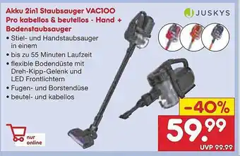 Netto Marken-Discount Akku 2in1 staubsauger Angebot