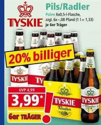 Norma Tyskie pils oder radler Angebot