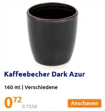 Action Kaffeebecher Dark Azur 160ml Angebot