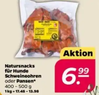 NETTO Natursnacks für Hunde Schweineohren oder Pansen 400-500g Angebot