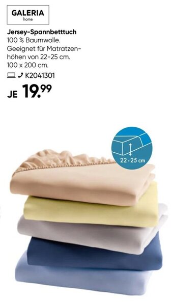 Galeria Galeria Home Jersey Spannbetttuch Angebot